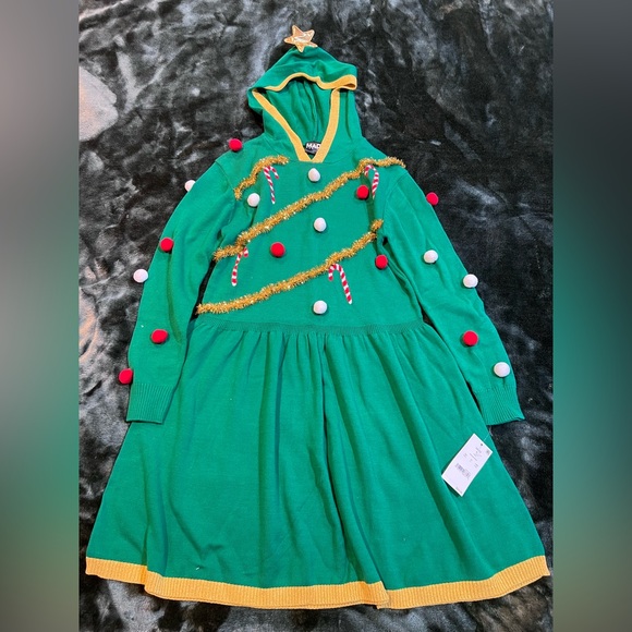 MAD Engine Other - Christmas dress color Green with Candy Cane Details